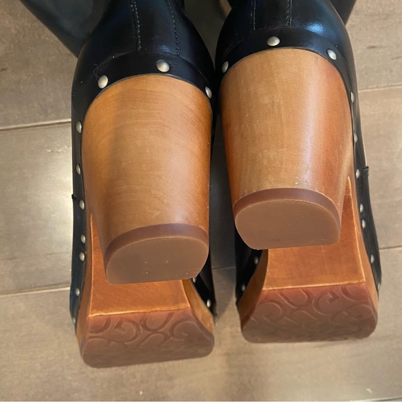 UGG Black Lynnea 1958 Shearling Clog Boots - Picture 8 of 16